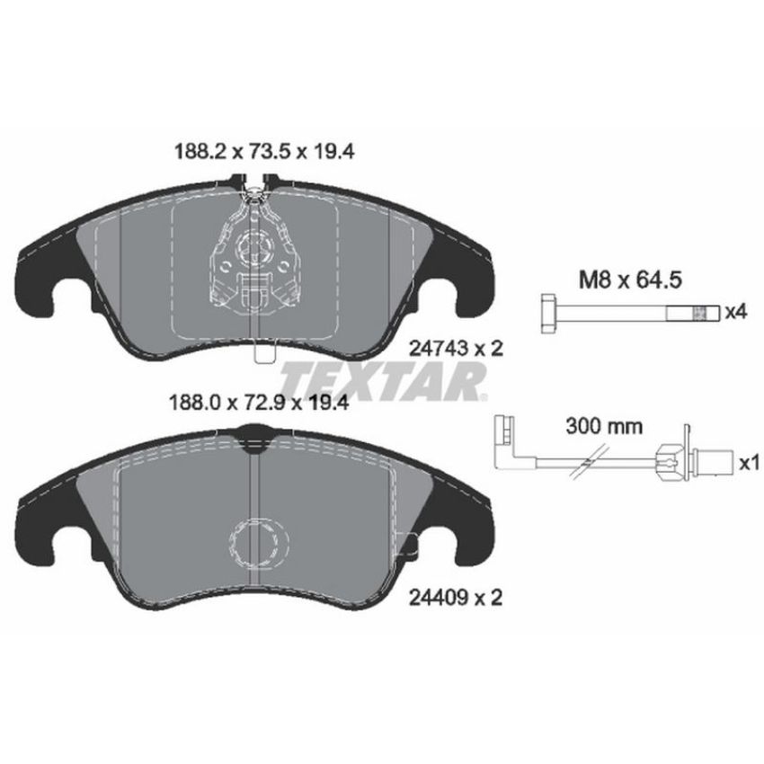 TEXTAR 2474301 Brake Pad Set