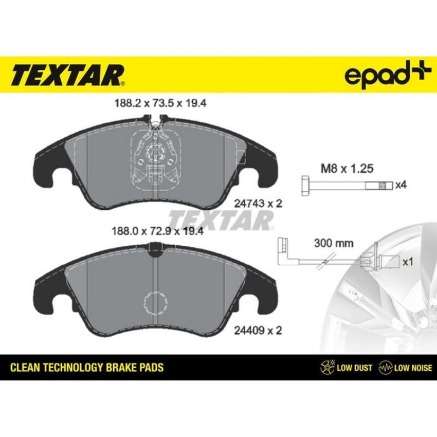 TEXTAR 2474301CP Brake Pad Set