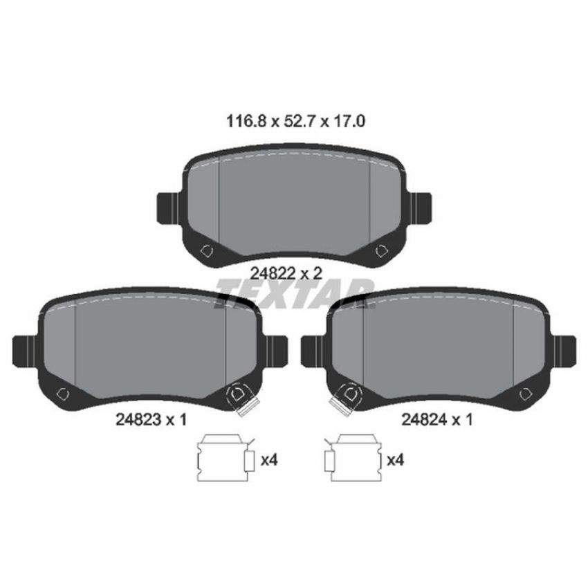TEXTAR 2482201 Brake Pad Set