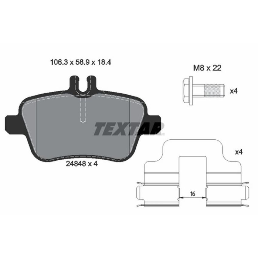 TEXTAR 2484803 Brake Pad Set