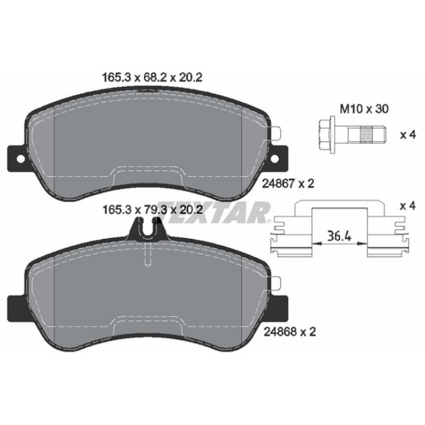 TEXTAR 2486701 Brake Pad Set