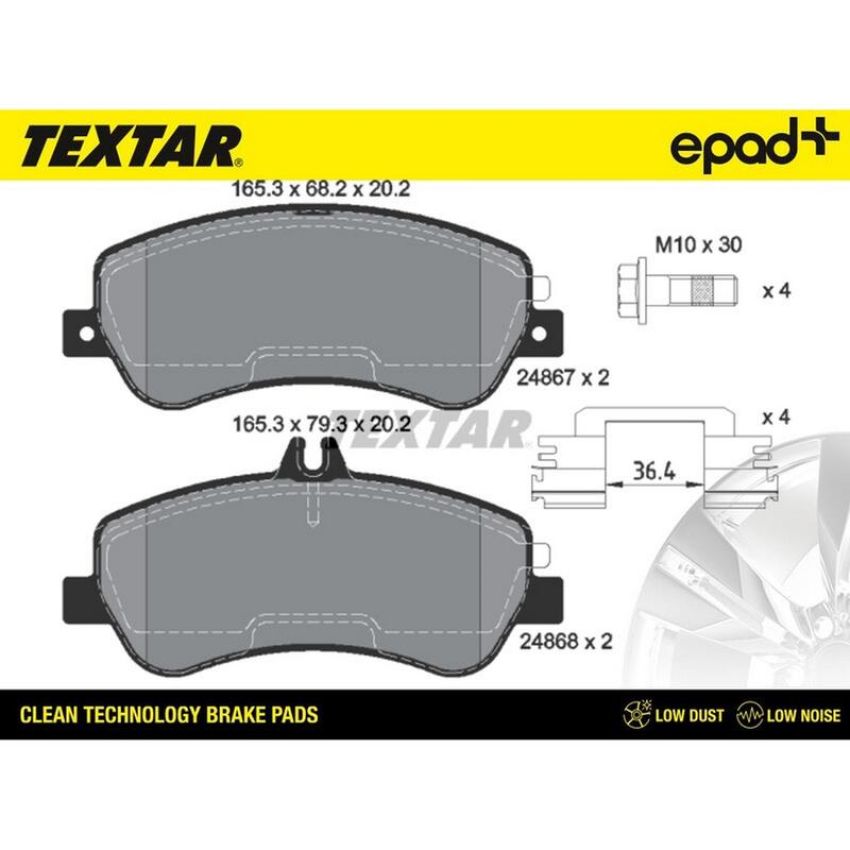 TEXTAR 2486701CP Brake Pad Set