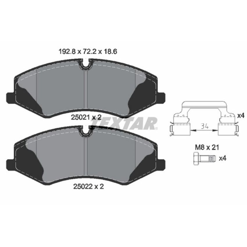 TEXTAR 2502101 Brake Pad Set