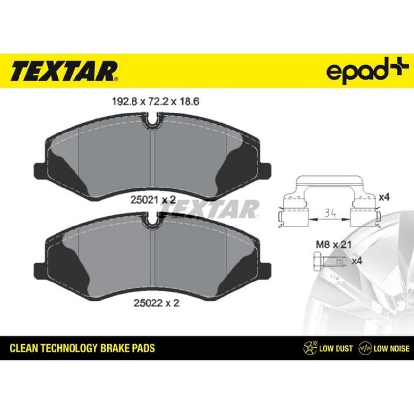 TEXTAR 2502101CP Brake Pad Set
