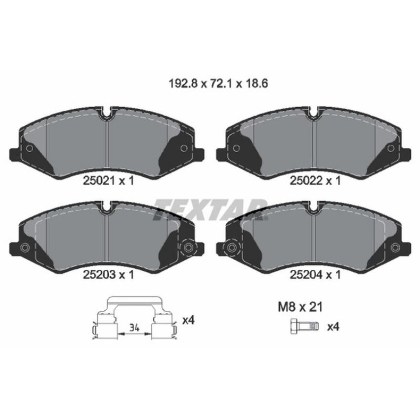 TEXTAR 2502201 Brake Pad Set
