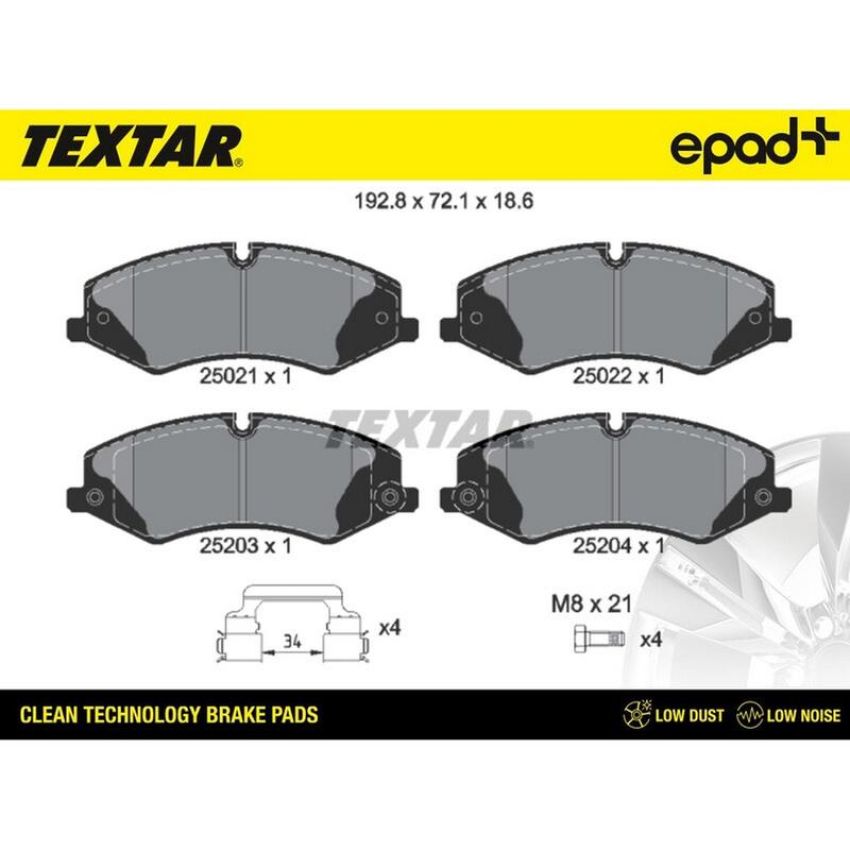 TEXTAR 2502201CP Brake Pad Set