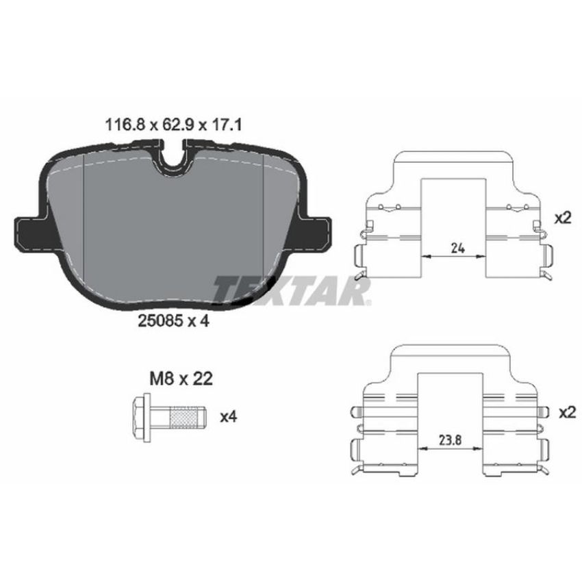 TEXTAR 2508501 Brake Pad Set