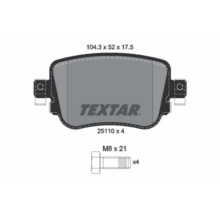 TEXTAR 2511001 Brake Pad Set