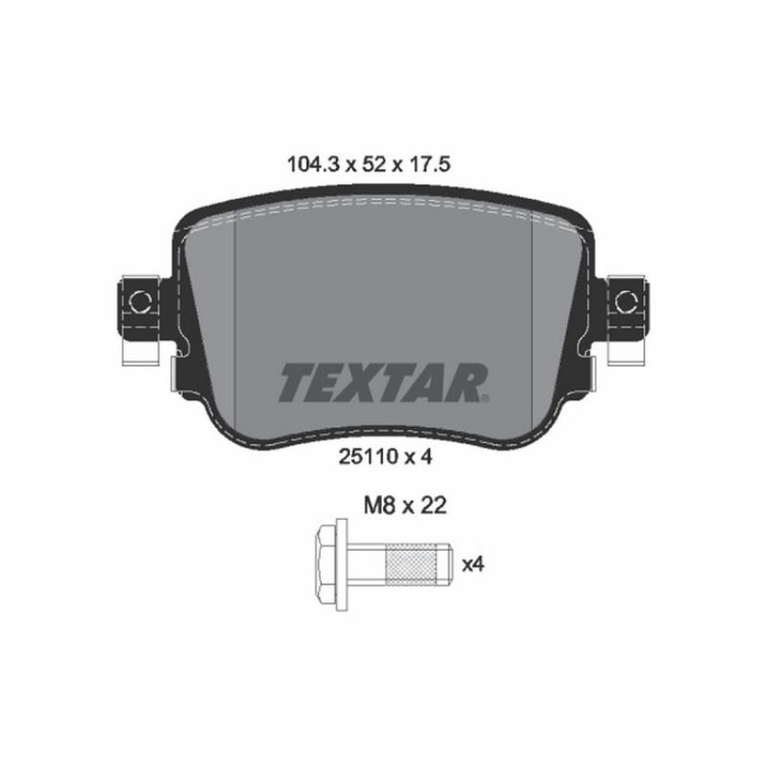 TEXTAR 2511003 Brake Pad Set