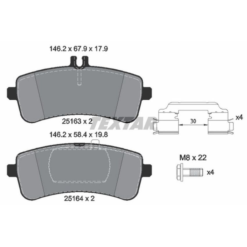 TEXTAR 2516301 Brake Pad Set