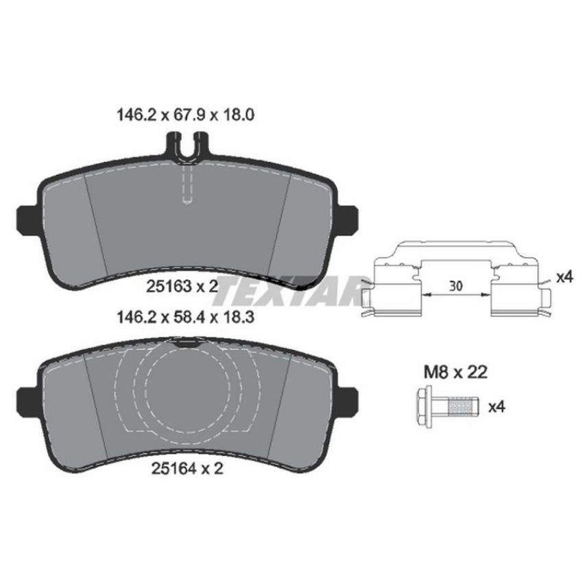 TEXTAR 2516305 Brake Pad Set