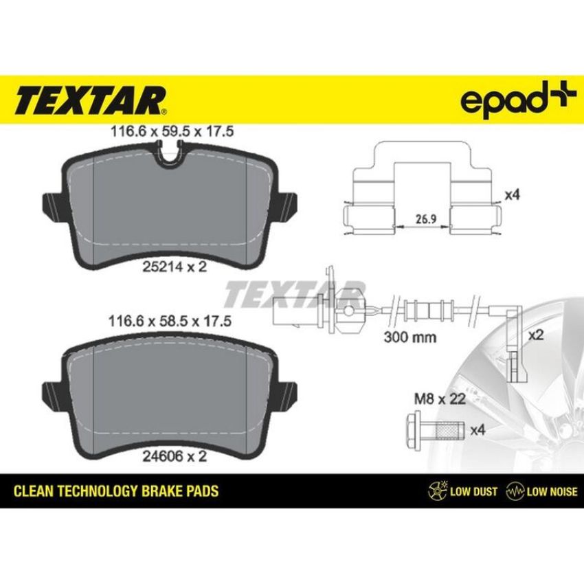 TEXTAR 2521401CP Brake Pad Set