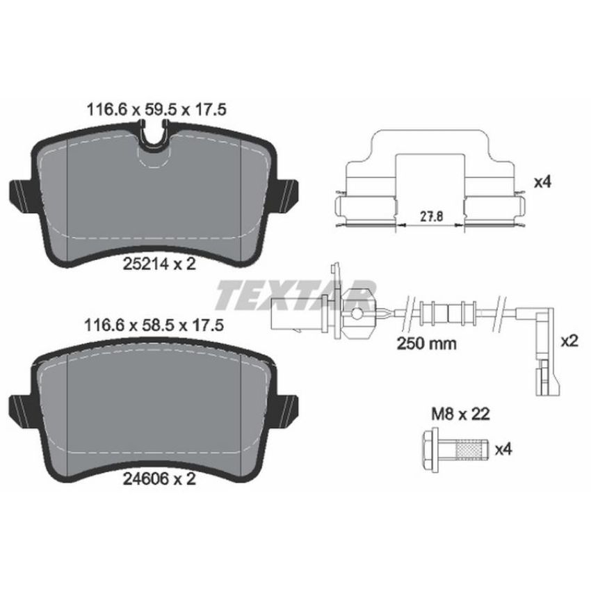 TEXTAR 2521404 Brake Pad Set