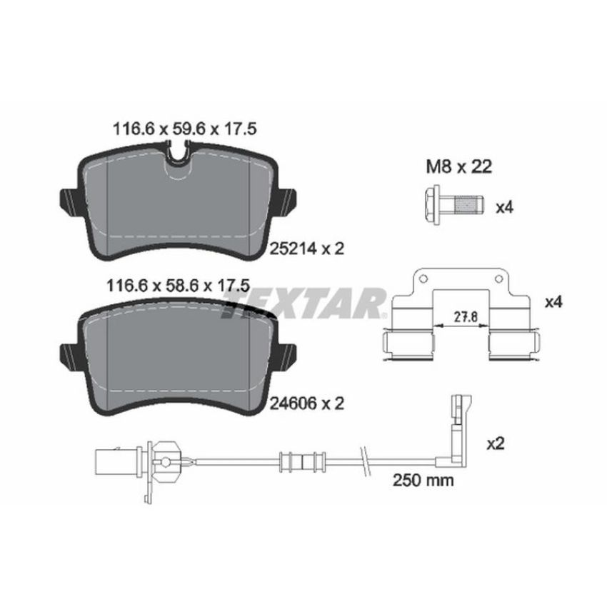 TEXTAR 2521405 Brake Pad Set