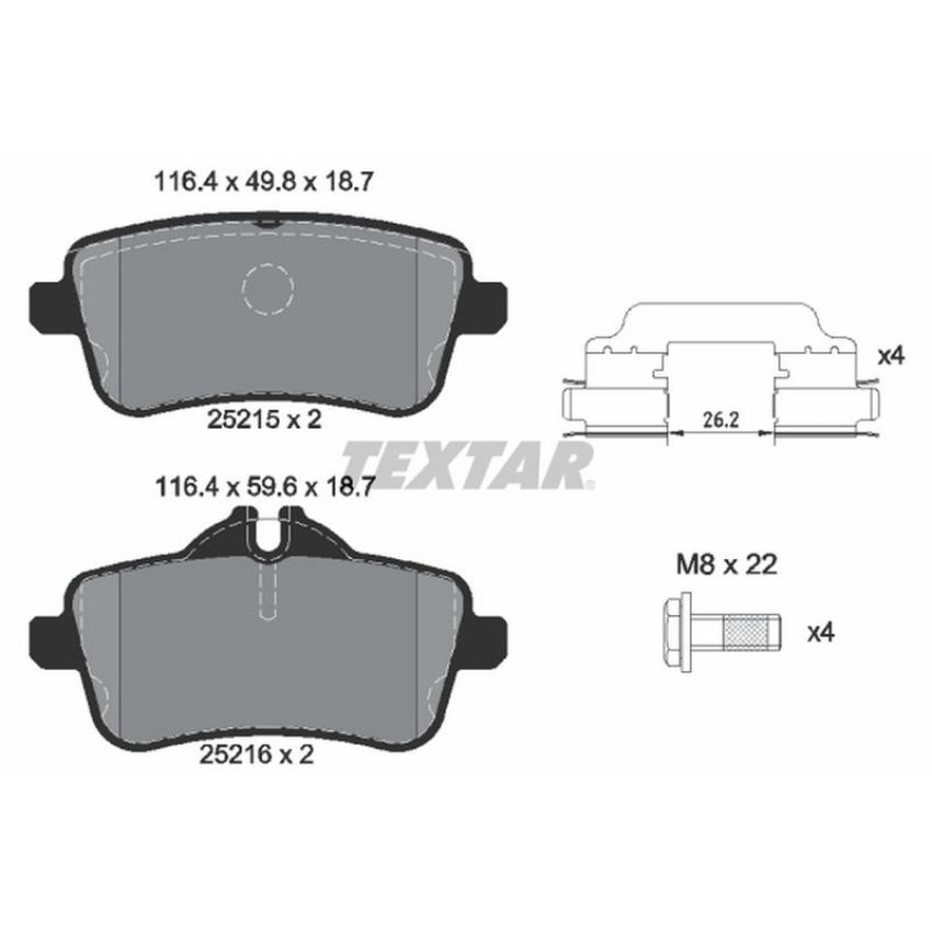 TEXTAR 2521501 Brake Pad Set