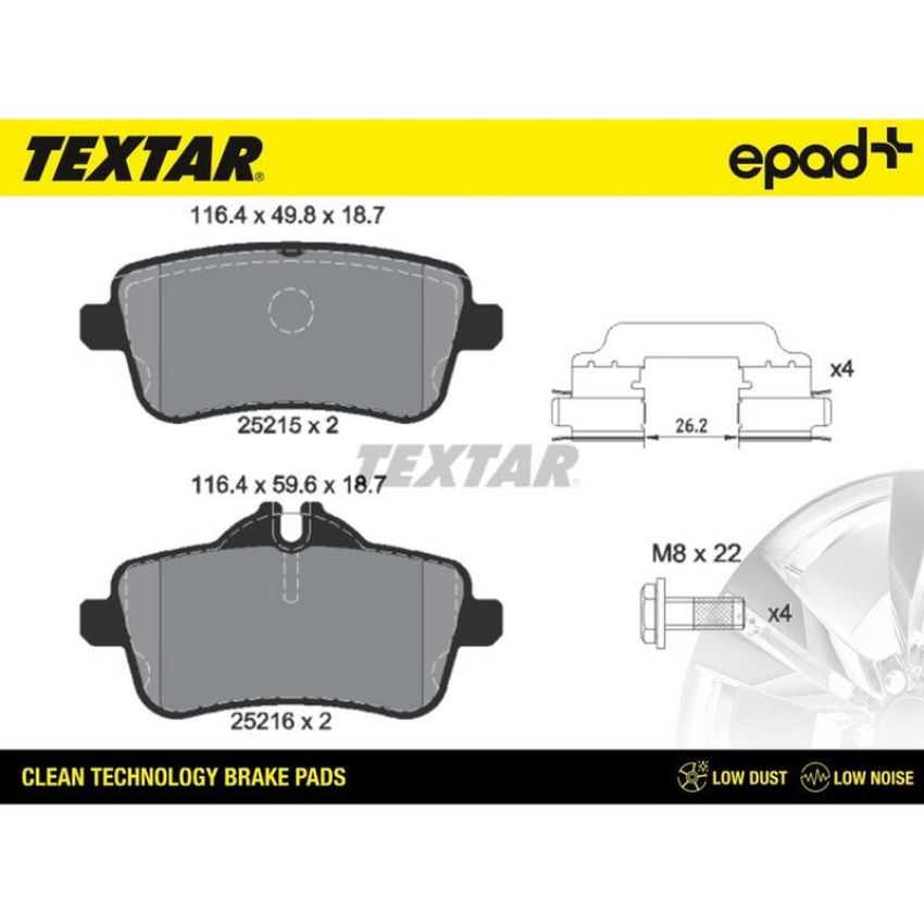 TEXTAR 2521501CP Brake Pad Set