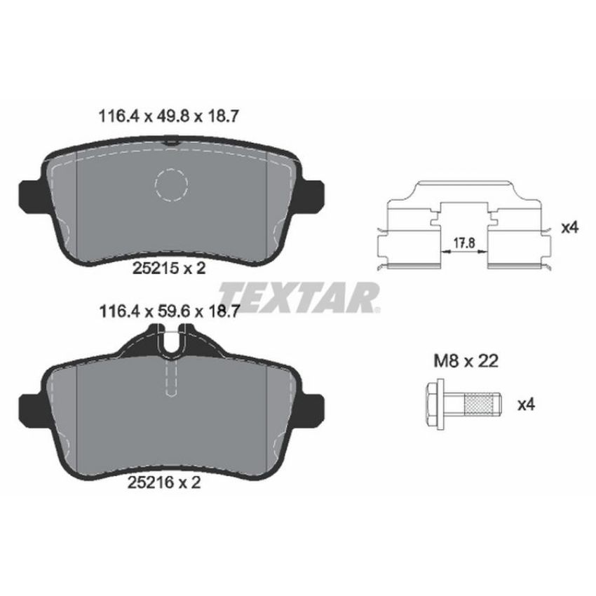 TEXTAR 2521502 Brake Pad Set