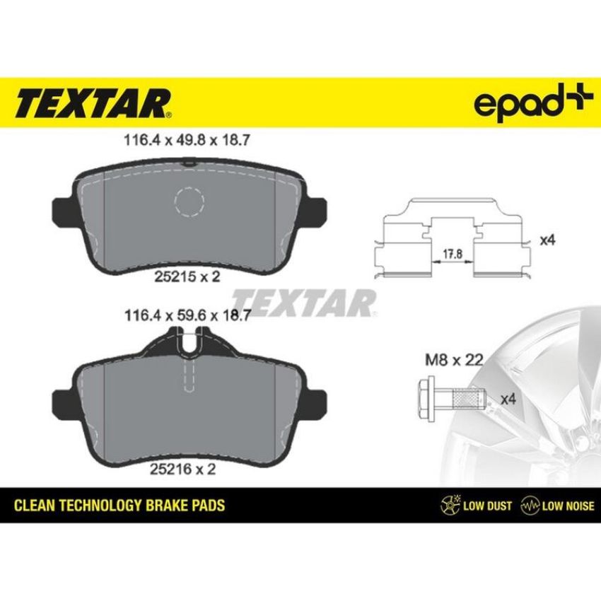 TEXTAR 2521502CP Brake Pad Set