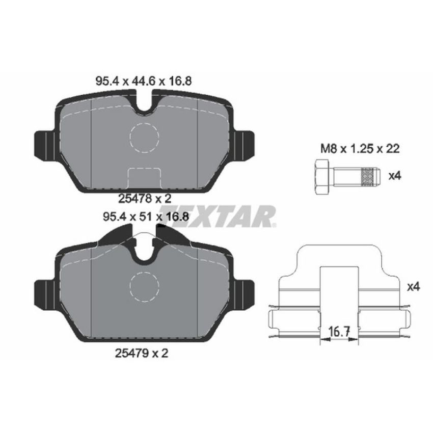 TEXTAR 2547801 Brake Pad Set