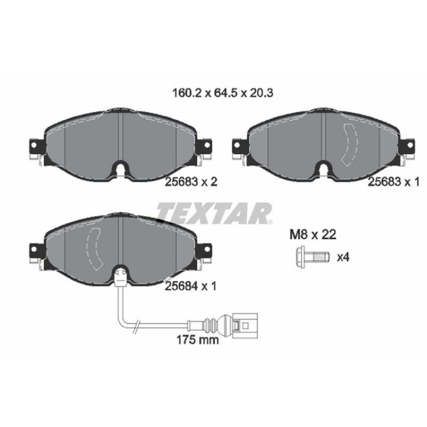 TEXTAR 2568301 Brake Pad Set