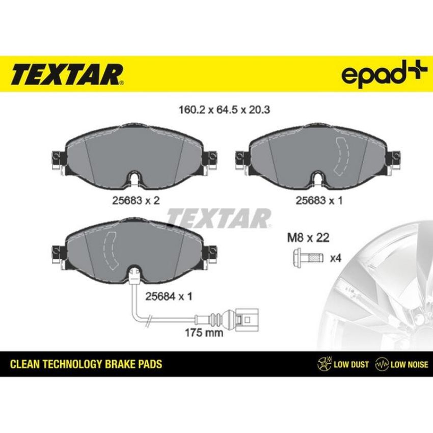 TEXTAR 2568301CP Brake Pad Set