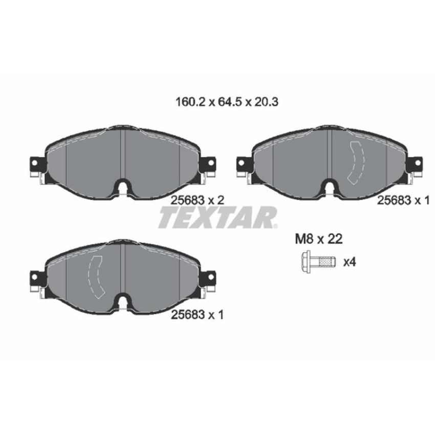 TEXTAR 2568303 Brake Pad Set