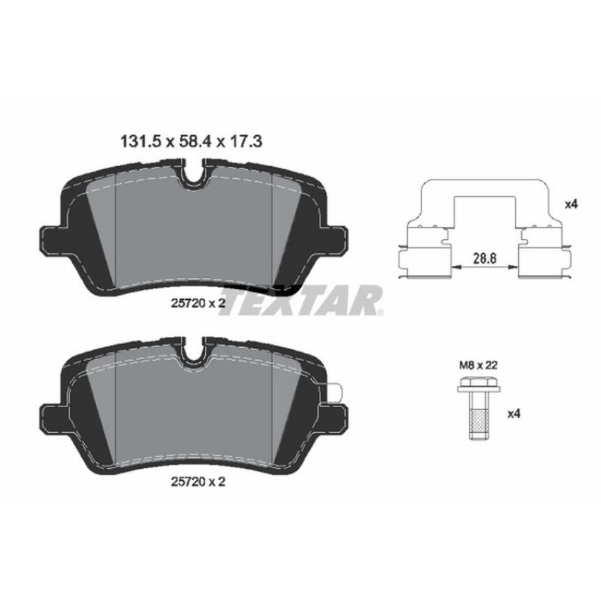 TEXTAR 2572001 Brake Pad Set