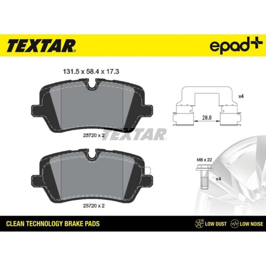 TEXTAR 2572001CP Brake Pad Set