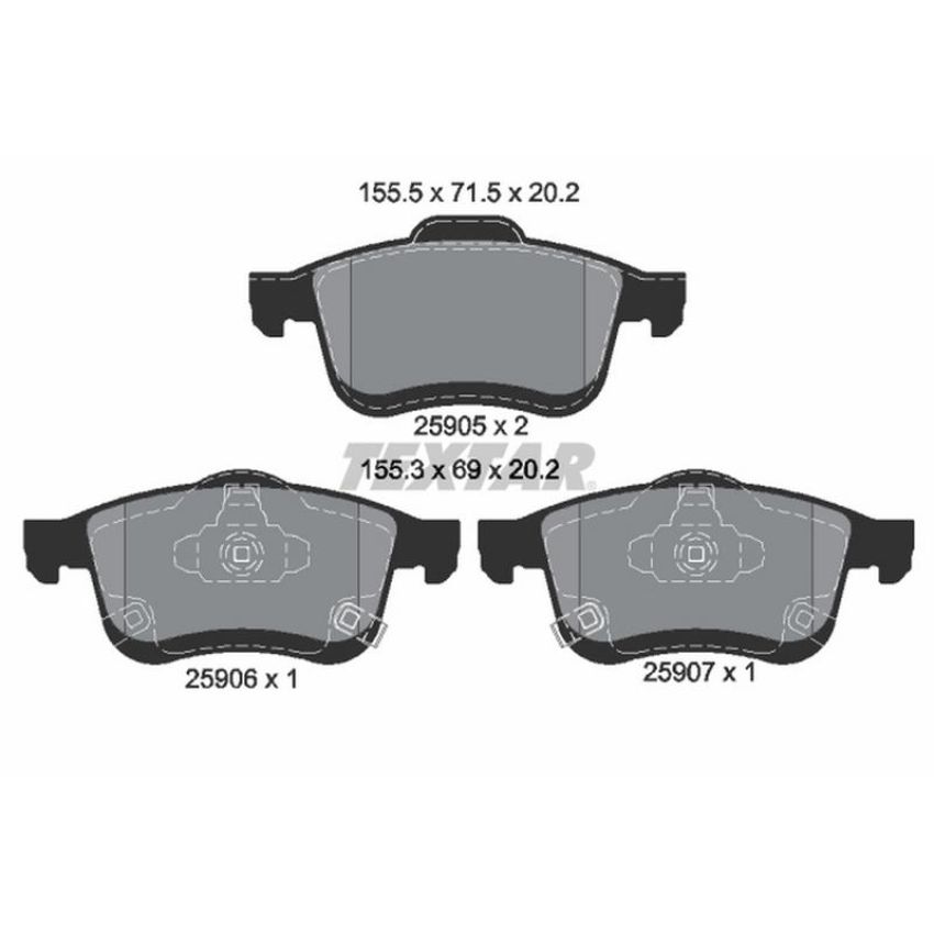 TEXTAR 2590501 Brake Pad Set