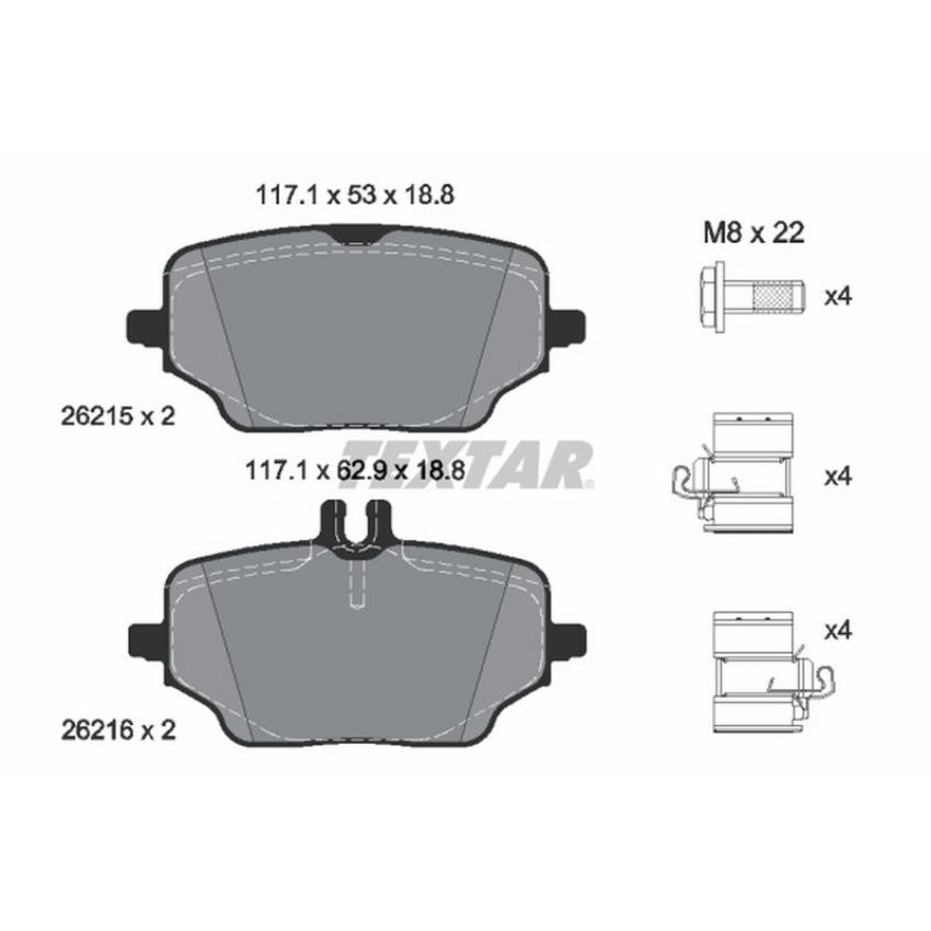 TEXTAR 2621501 Brake Pad Set