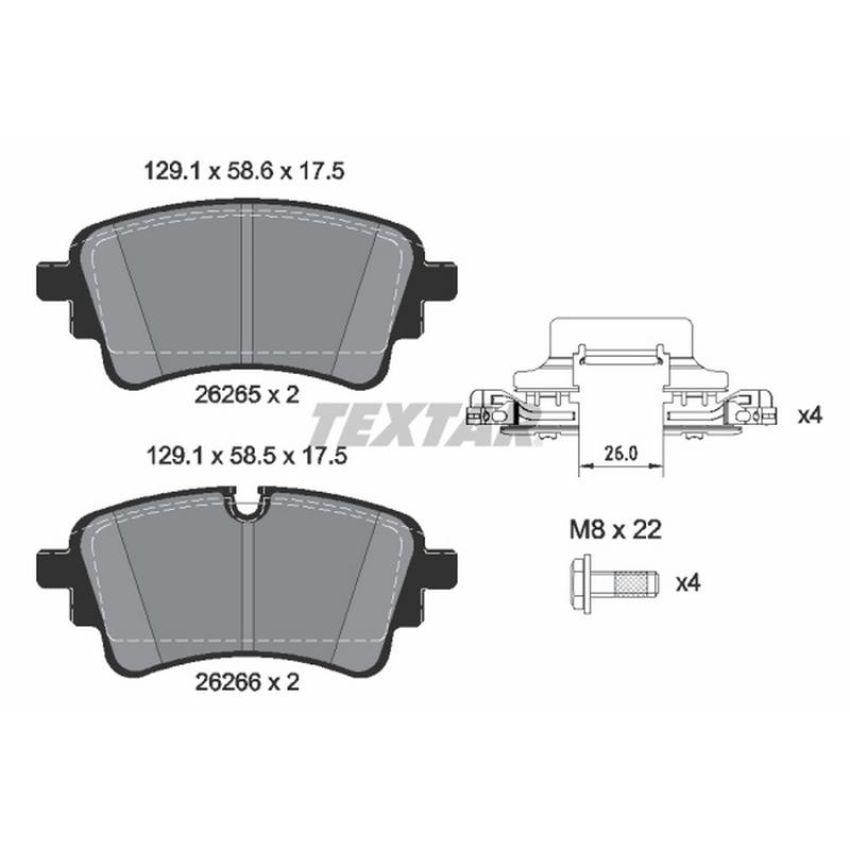 TEXTAR 2626501 Brake Pad Set