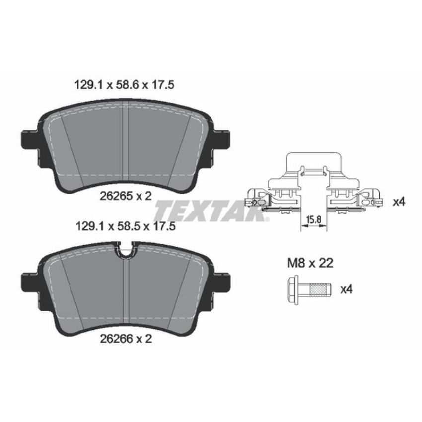 TEXTAR 2626503 Brake Pad Set