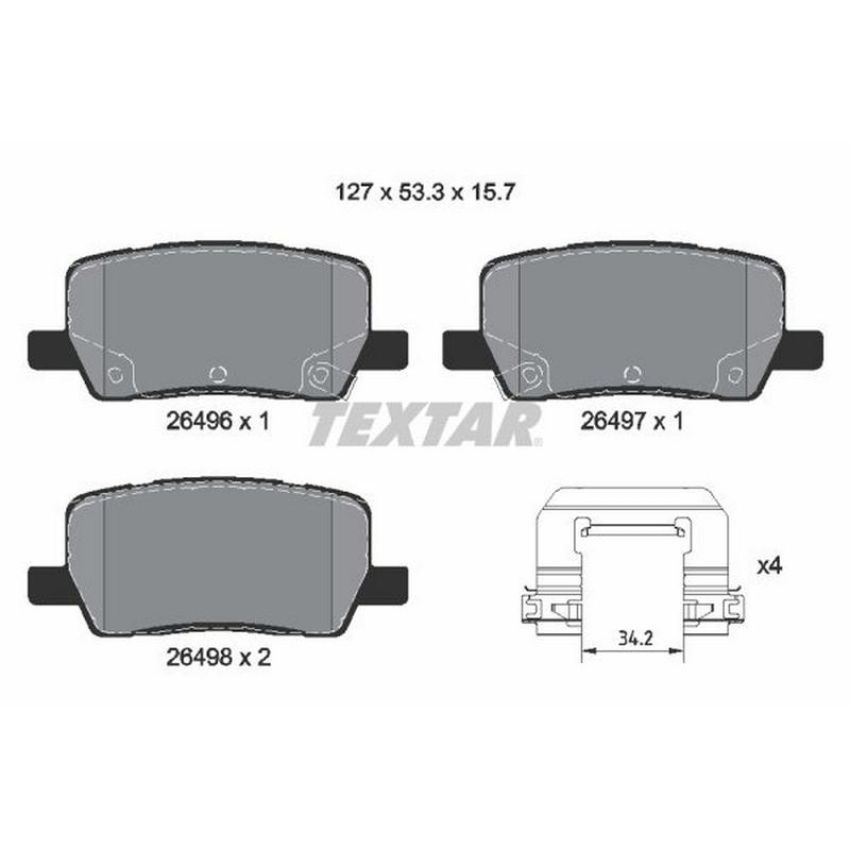 TEXTAR 2649601 Brake Pad Set