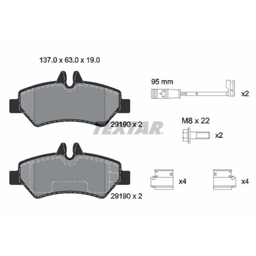 TEXTAR 2919001 Brake Pad Set