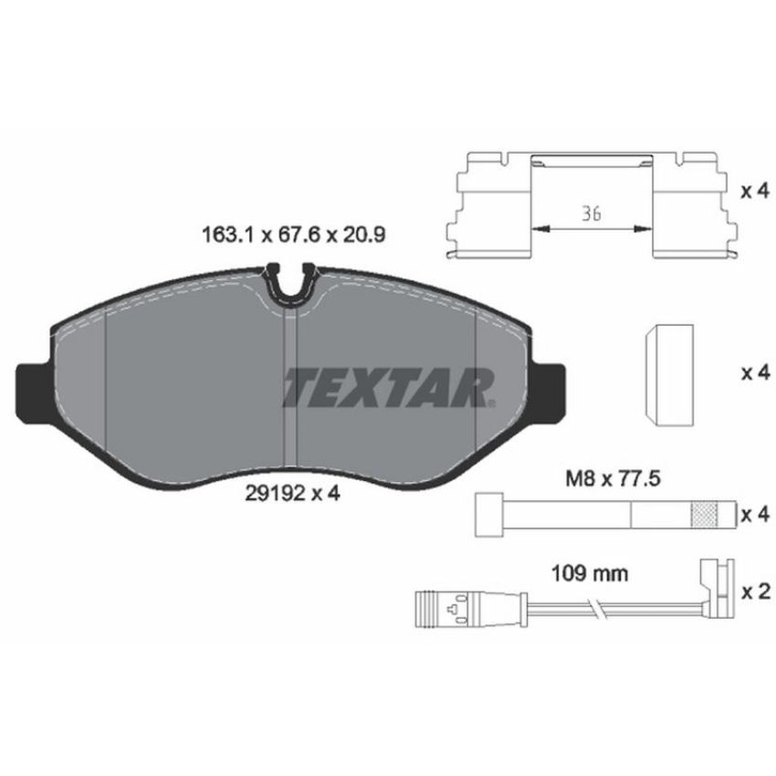 TEXTAR 2919202 Brake Pad Set