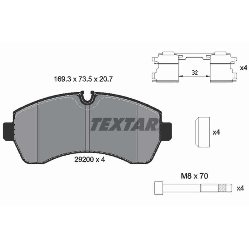TEXTAR 2920002 Brake Pad Set