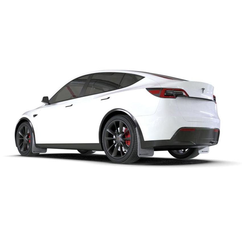 Rally Armor MF72-UR-WH/BLK White Mud Flap/Black Logo