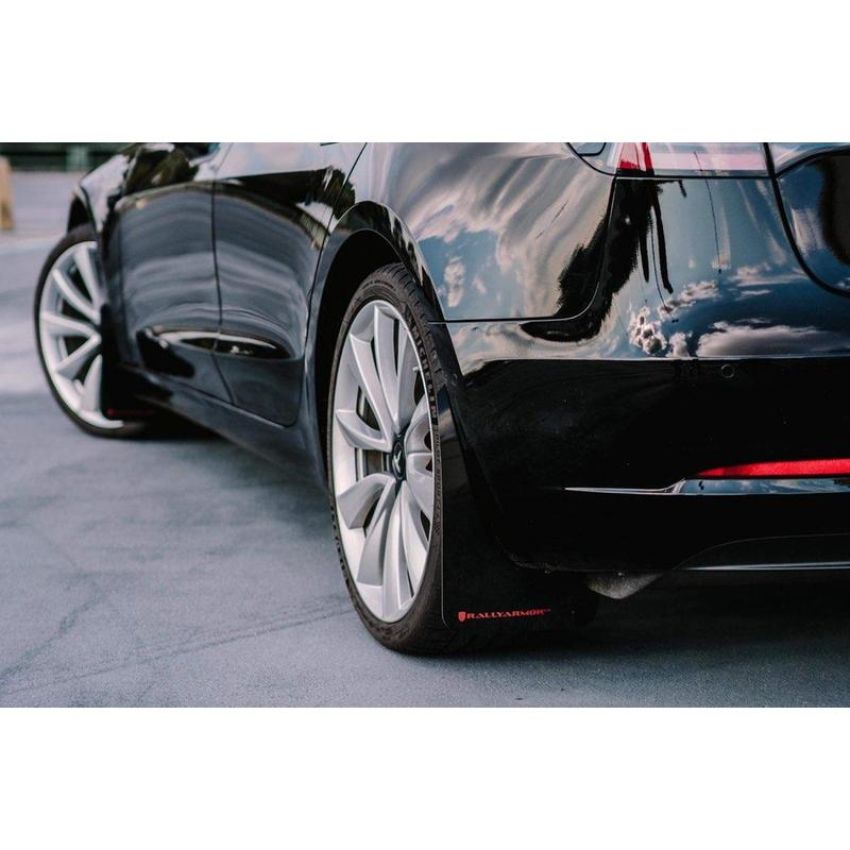 Rally Armor MF62-UR-BLK/WH Black Mud Flap/White Logo