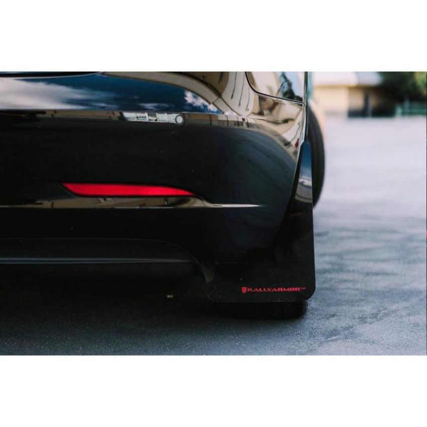 Rally Armor MF62-UR-BLK/WH Black Mud Flap/White Logo
