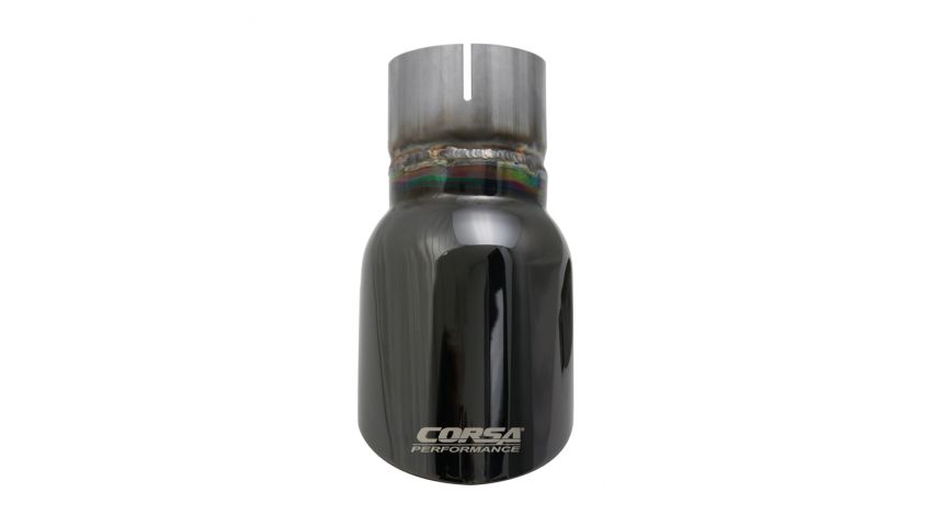 Corsa Performance TK002BLK Single 3.5in. Black PVD Pro-Series Universal Tip Kit (2.5in. Inlet-Clamp Include