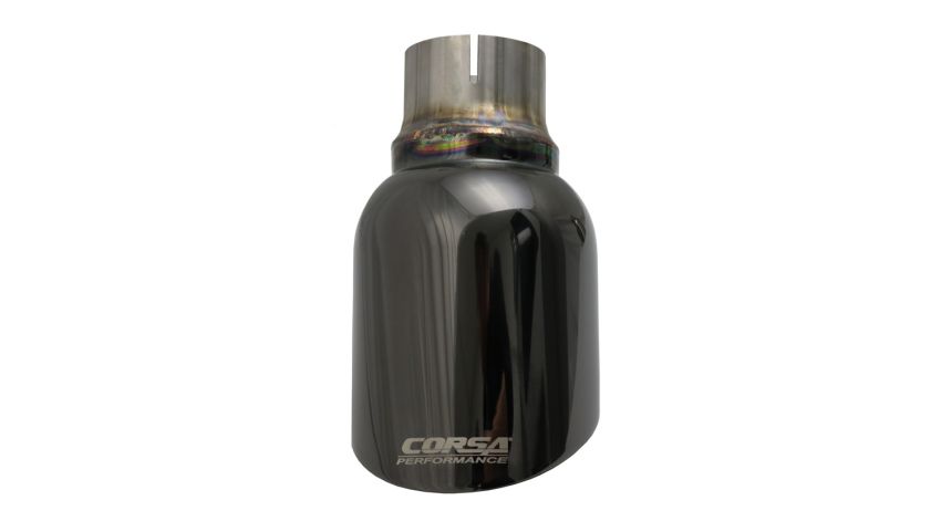 Corsa Performance TK007BLK Single 4.5in. Black PVD Pro-Series Universal Tip Kit (2.5in. Inlet-Clamp Include
