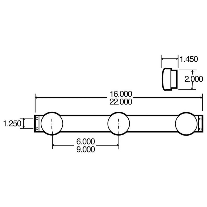 TRUCK-LITE 10744R 10 Series, Incandescent, 2.5