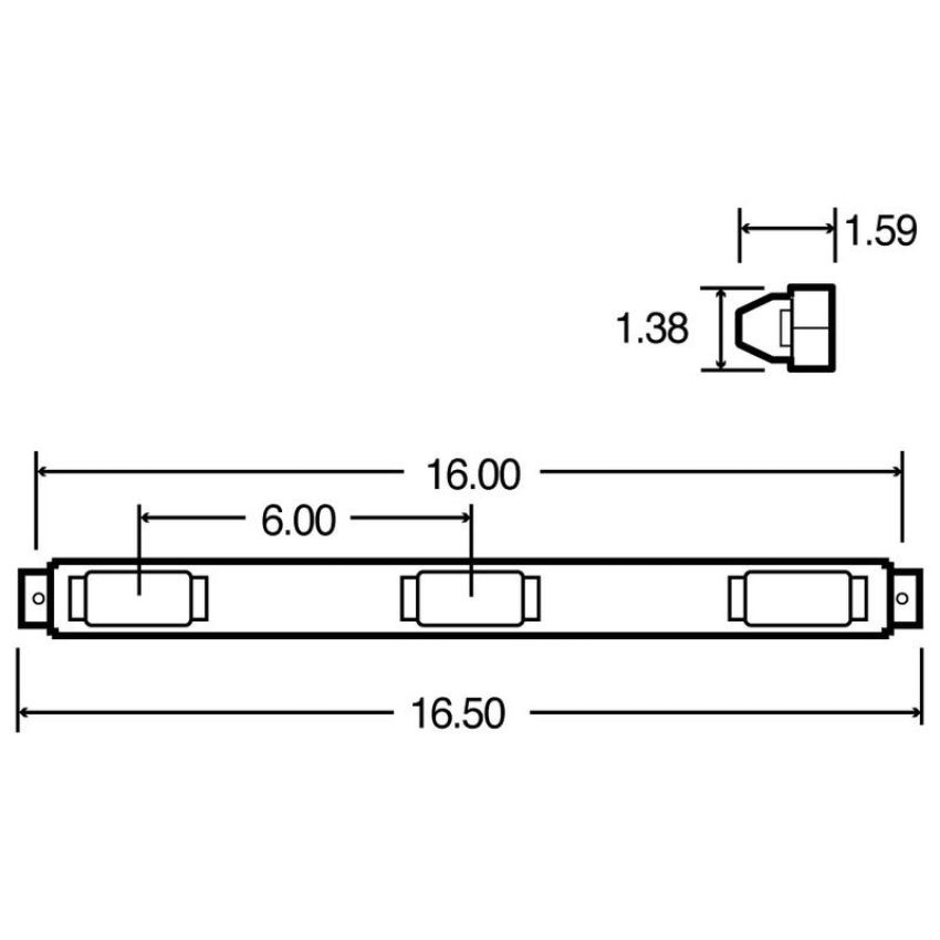 TRUCK-LITE 15050R 15 Series, LED, 1