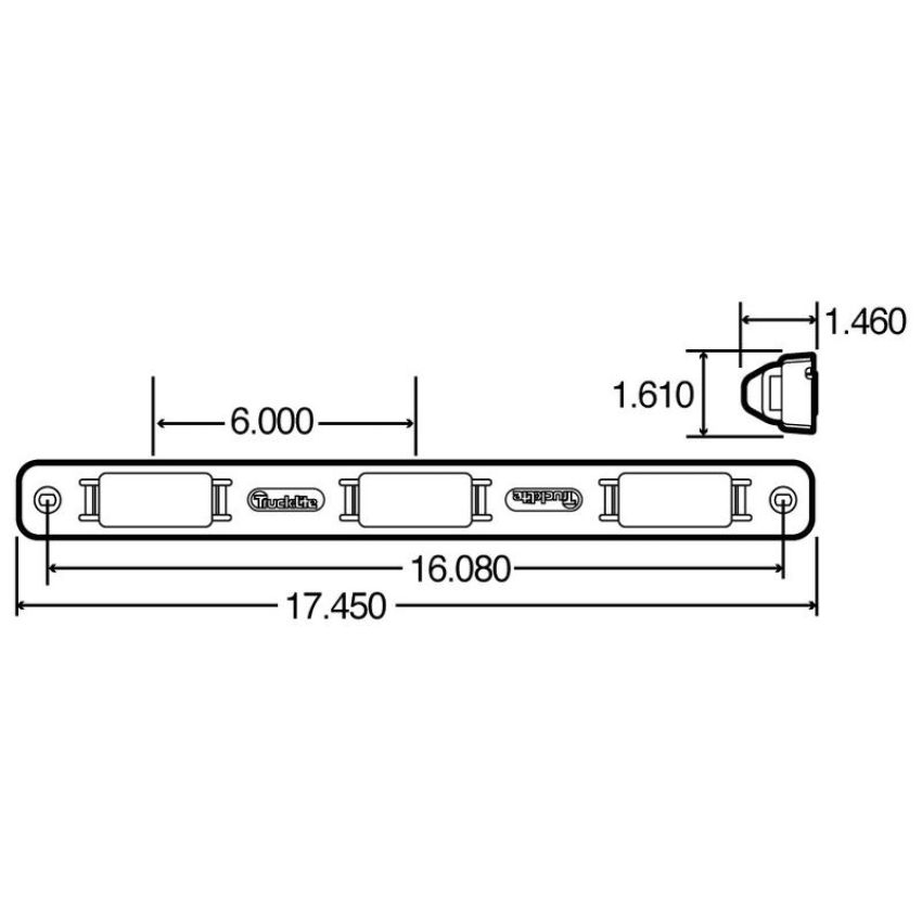 TRUCK-LITE 15745R 15 Series, Incandescent, 1