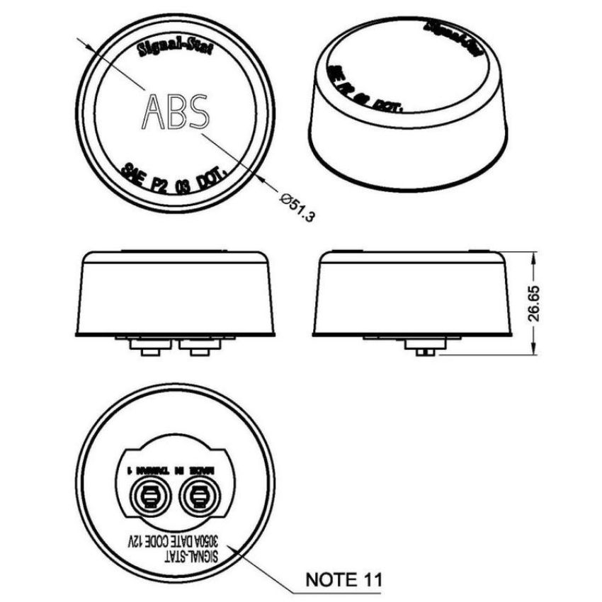 TRUCK-LITE 3059A Signal-Stat, LED, 2