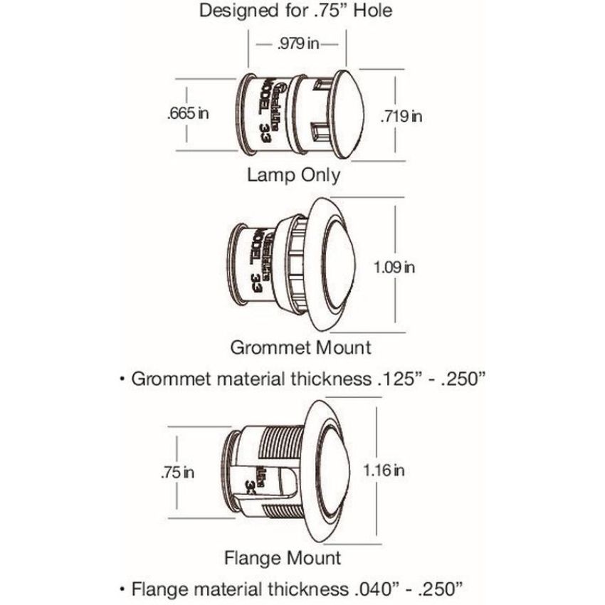 TRUCK-LITE 33285Y 33 Series, LED, 0.75