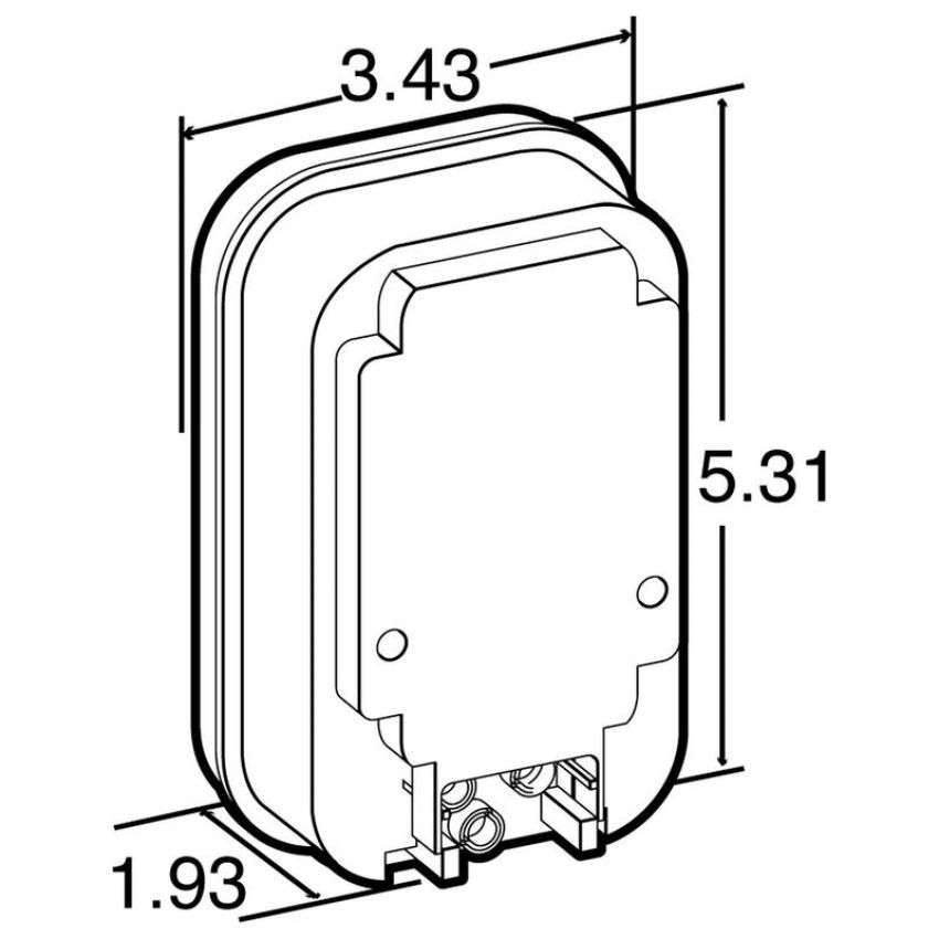 TRUCK-LITE 45202R 45 Series, Incandescent, 3