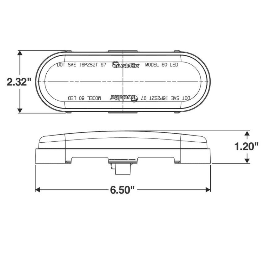 TRUCK-LITE 60180Y 60 Series, LED, 2