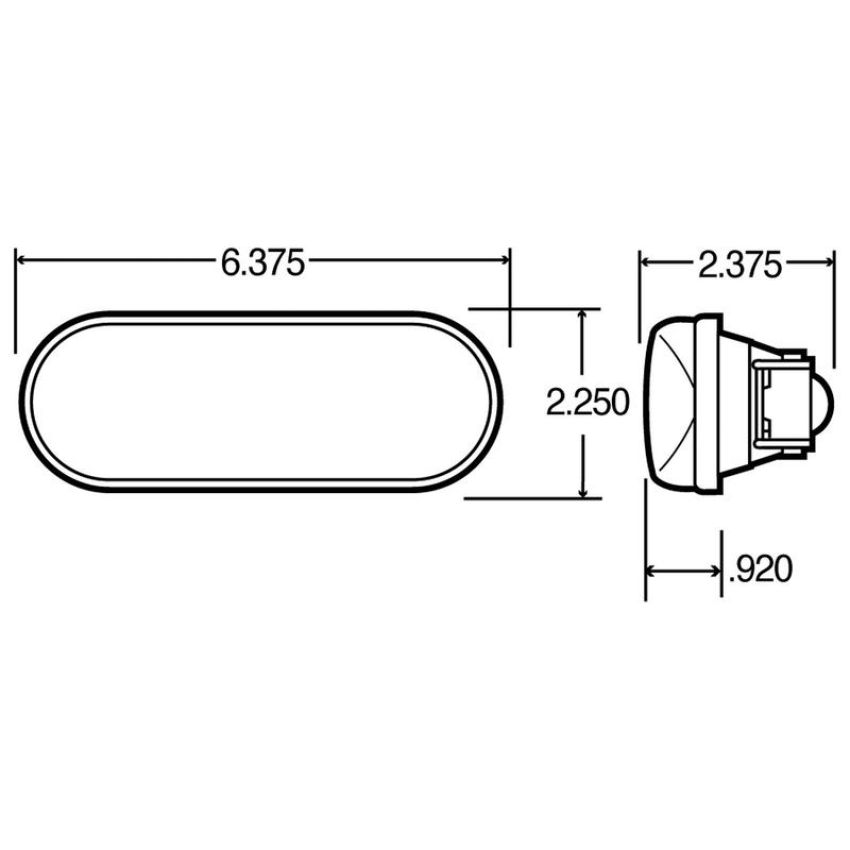 TRUCK-LITE 60204C 60 Series, Incandescent, 2