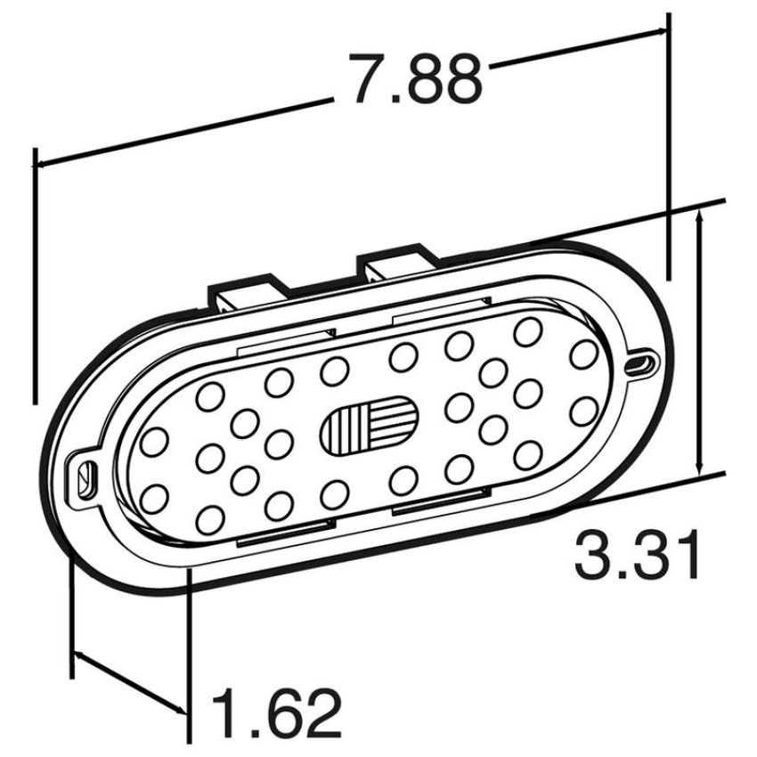 TRUCK-LITE 60272Y 60 Series, LED, 2